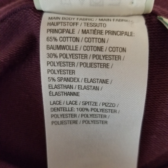 LOGO lounge Small purple crochet lace tunic blouse pockets‎ Artist Smock - Picture 10 of 12